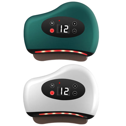 heated scraping massager for neck face and body care
