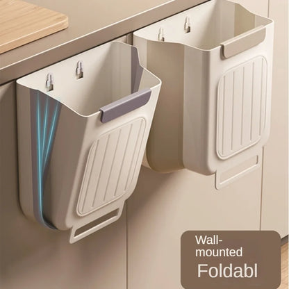 Foldable Trash Can – Wall Mounted Kitchen Cabinet Trash Bin