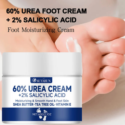 Foot Cream for Cracked Heels & Dry Skin - Intensive Moisturizing Treatment, Callus Remover, Diabetic Foot Care.