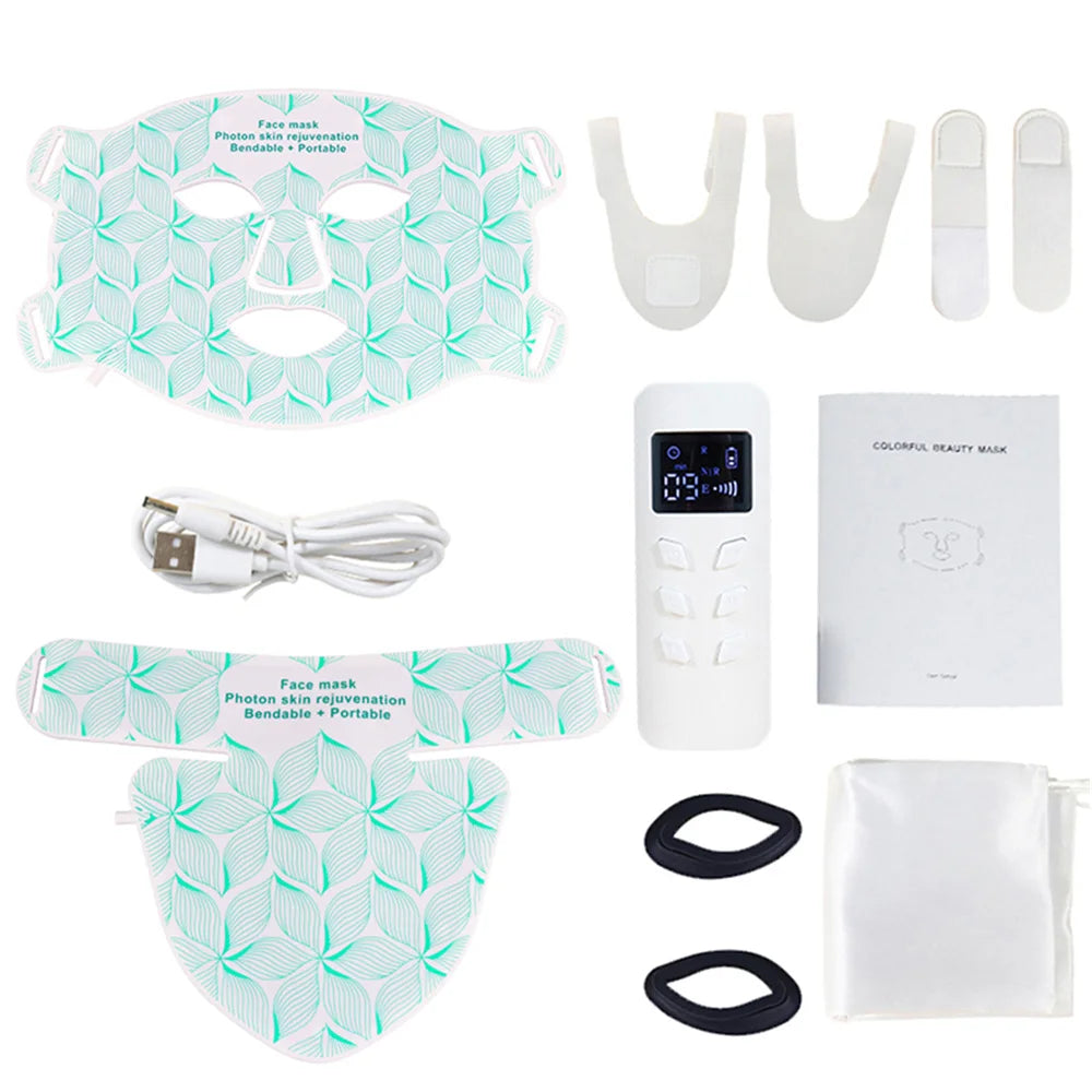 LED 8‑Color Face & Neck Mask – Anti‑Aging, Acne & Skin Tightening