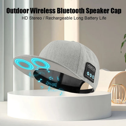 Bluetooth Sports Music Hat Headphone Dual Speaker