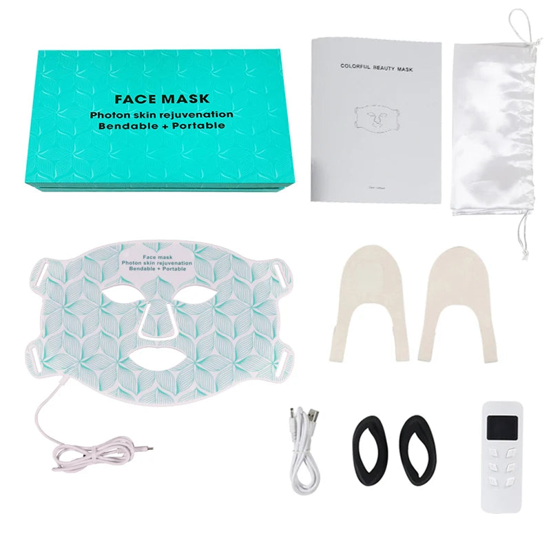LED 8‑Color Face & Neck Mask – Anti‑Aging, Acne & Skin Tightening