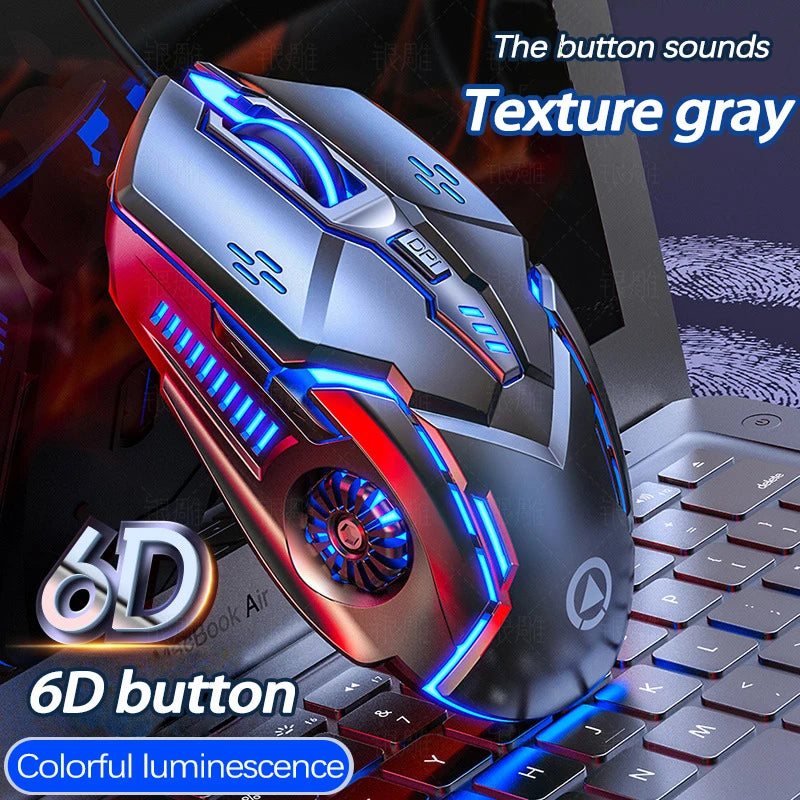 UTHAI Six key 3200PDI wired illuminated gaming mouse