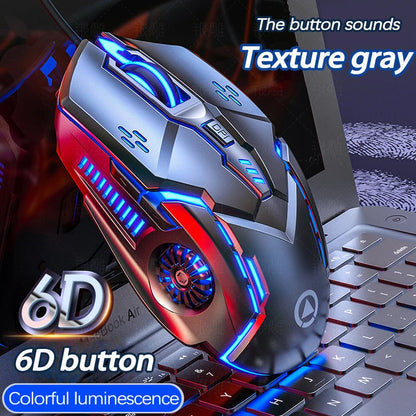 UTHAI Six key 3200PDI wired illuminated gaming mouse