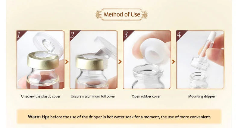 Hyaluronic Acid Serum VC Essence Face Cream Moisturizing Acne Aging & Wrinkles Repair 10PCS