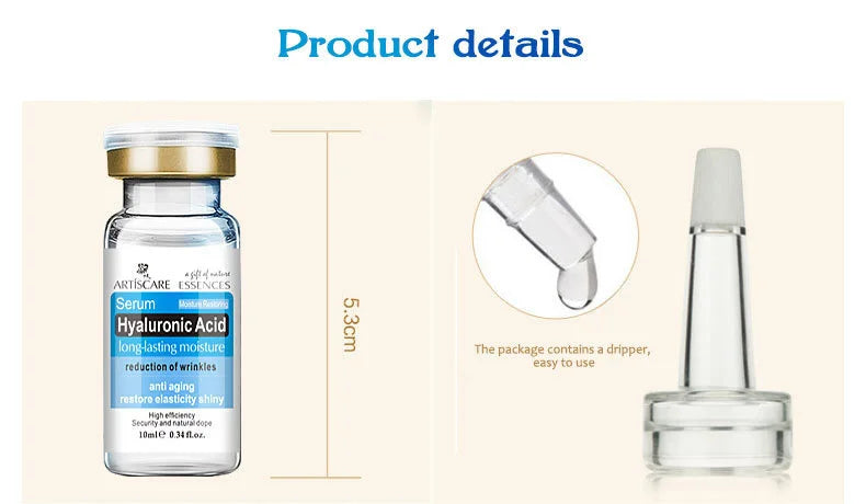 Hyaluronic Acid Serum VC Essence Face Cream Moisturizing Acne Aging & Wrinkles Repair 10PCS