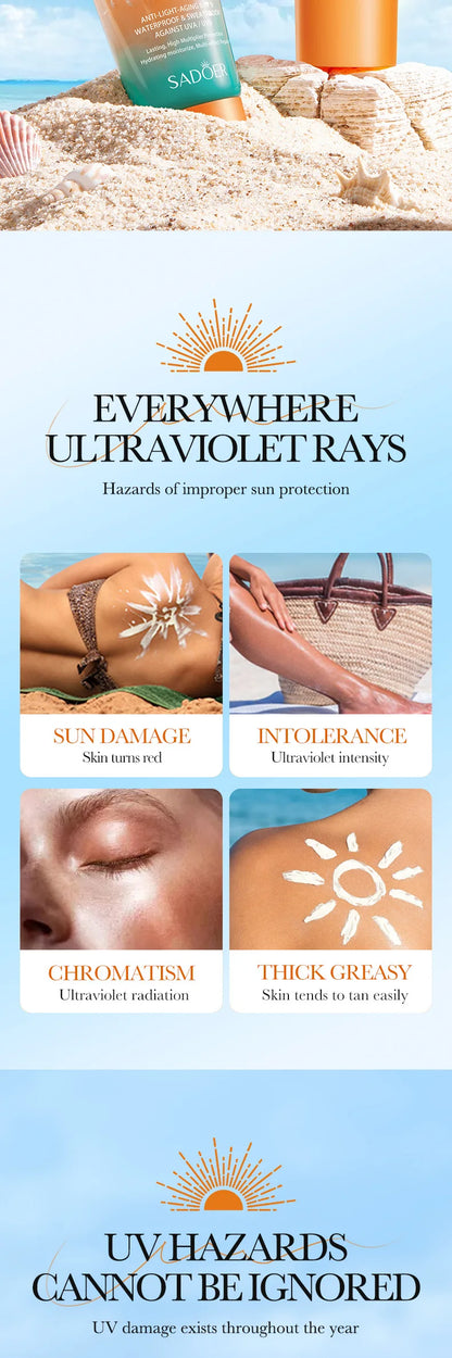 Spf 50+ Sunscreen For Face Protector Solar skincare Dual Tube Multi Effect Pa+++ Facial Sunscreen Solar Blocker