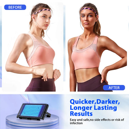 50W Tanning Lamp 460+480nm Blue Light for Home Tanning Solarium LED Solarium Tanning Machine for Face and Body 5Brightness Level
