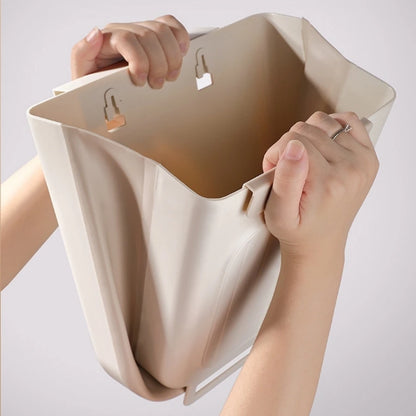 Foldable Trash Can – Wall Mounted Kitchen Cabinet Trash Bin