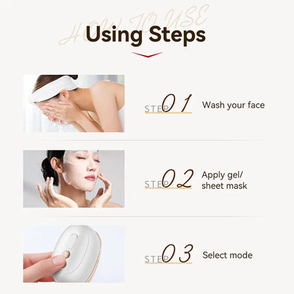 Multi‑Polar RF EMS Beauty Device – Facial Lifting, Skin Tightening & Anti‑Aging LED Therapy (24K Gold)