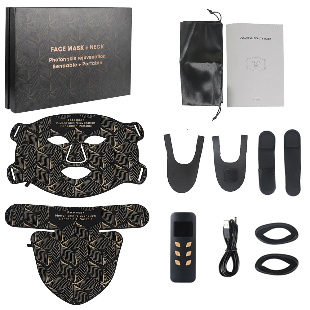 LED 8‑Color Face & Neck Mask – Anti‑Aging, Acne & Skin Tightening