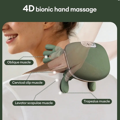 Neck Shoulder Massager Finger Pressure Shiatsu Neck Back and Shoulder Massager Electric Kneading Neck Deep Massage Muscle Relax
