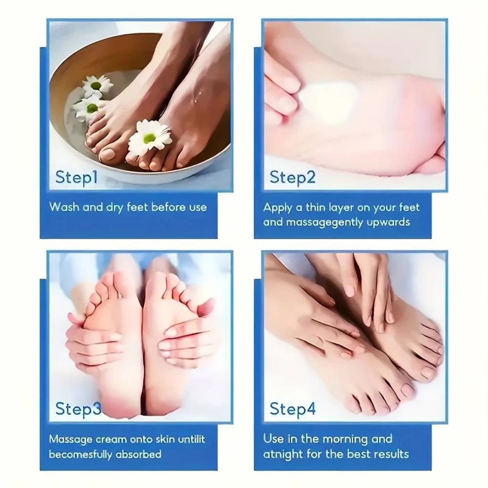 Foot Cream for Cracked Heels & Dry Skin - Intensive Moisturizing Treatment, Callus Remover, Diabetic Foot Care.