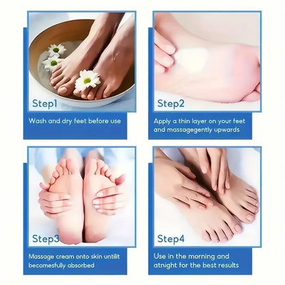 Foot Cream for Cracked Heels & Dry Skin - Intensive Moisturizing Treatment, Callus Remover, Diabetic Foot Care.