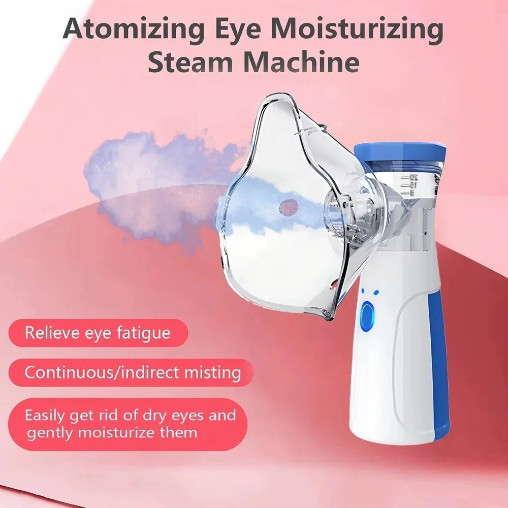 Portable facial steamer with nano-ion mist, facial spray, facial steamer, nebulizer, beauty humidifier, handheld device for mois
