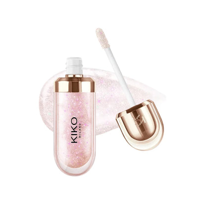 Kiko 3D Hydra LipGloss Non-fading Waterproof Blusher Moisturizing Shimmer Makeup Lip Gloss Lipstick Brun Rose Pearly Mauve Liner