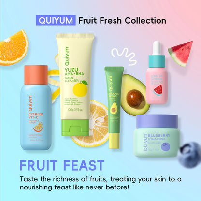 5 piece fruit skincare set for brightening and hydration
