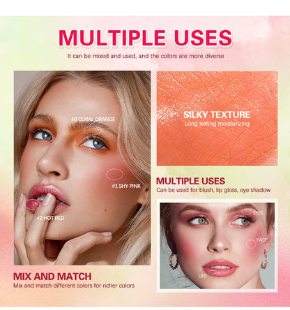 Multi‑Use Moisturizer Stick – Blush, Lips & Eyes Creamy Waterproof