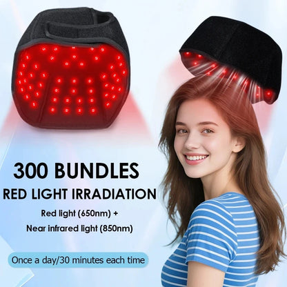 Red Light Hats for Hair Regrowth Infrared light Cap Thinning Anti Hair Loss Anxiety Stress Reduce Migraine Scalp Relax Massager