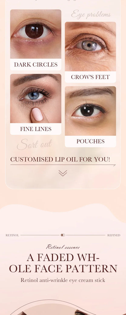 Retinol Eye Cream Stick Removing Anti Dark Circles Under the Eyes Moisturizing Firming Eyes Brighten Eye Skin Care Products