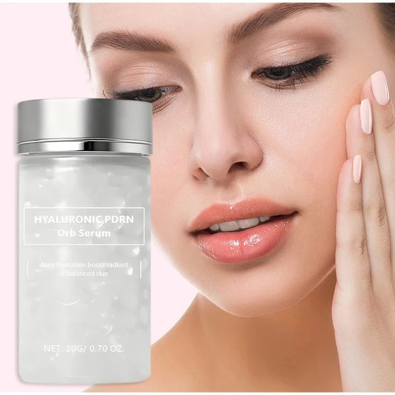 Korean Hyaluronic PDRN Orb Serum Spherical Particles Beads Face Essence Deep Hydration Salmon DNA Plumping Firming Moisturizer