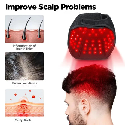 Red Light Hats for Hair Regrowth Infrared light Cap Thinning Anti Hair Loss Anxiety Stress Reduce Migraine Scalp Relax Massager