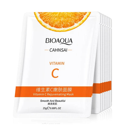 Vitamin C Facial Mask – Brightening & Moisturizing Skin Repair (10pcs)