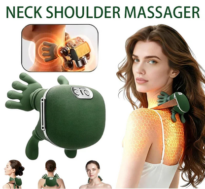 Neck Shoulder Massager Finger Pressure Shiatsu Neck Back and Shoulder Massager Electric Kneading Neck Deep Massage Muscle Relax