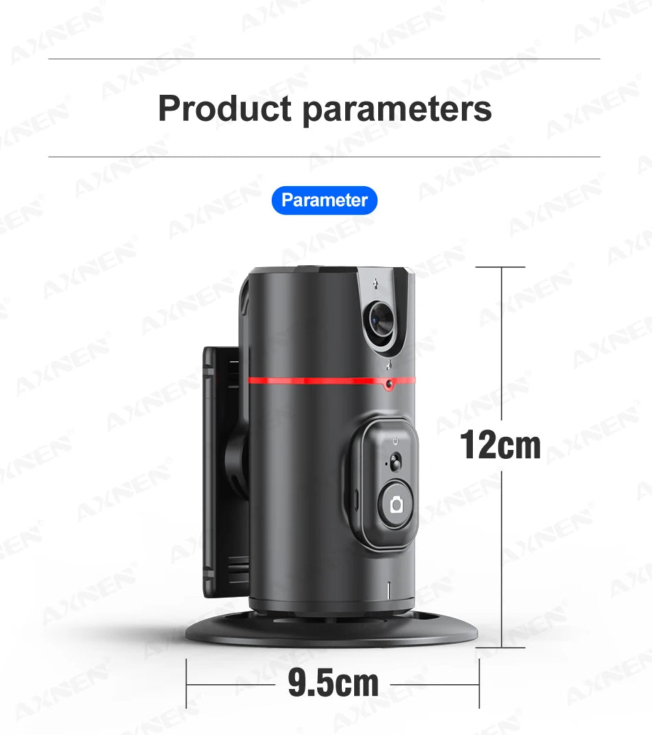 360 Rotation Auto Face Tracking Gimbal Stabilizer Desktop Following Video Shooting with Remote Shutter for Smartphones