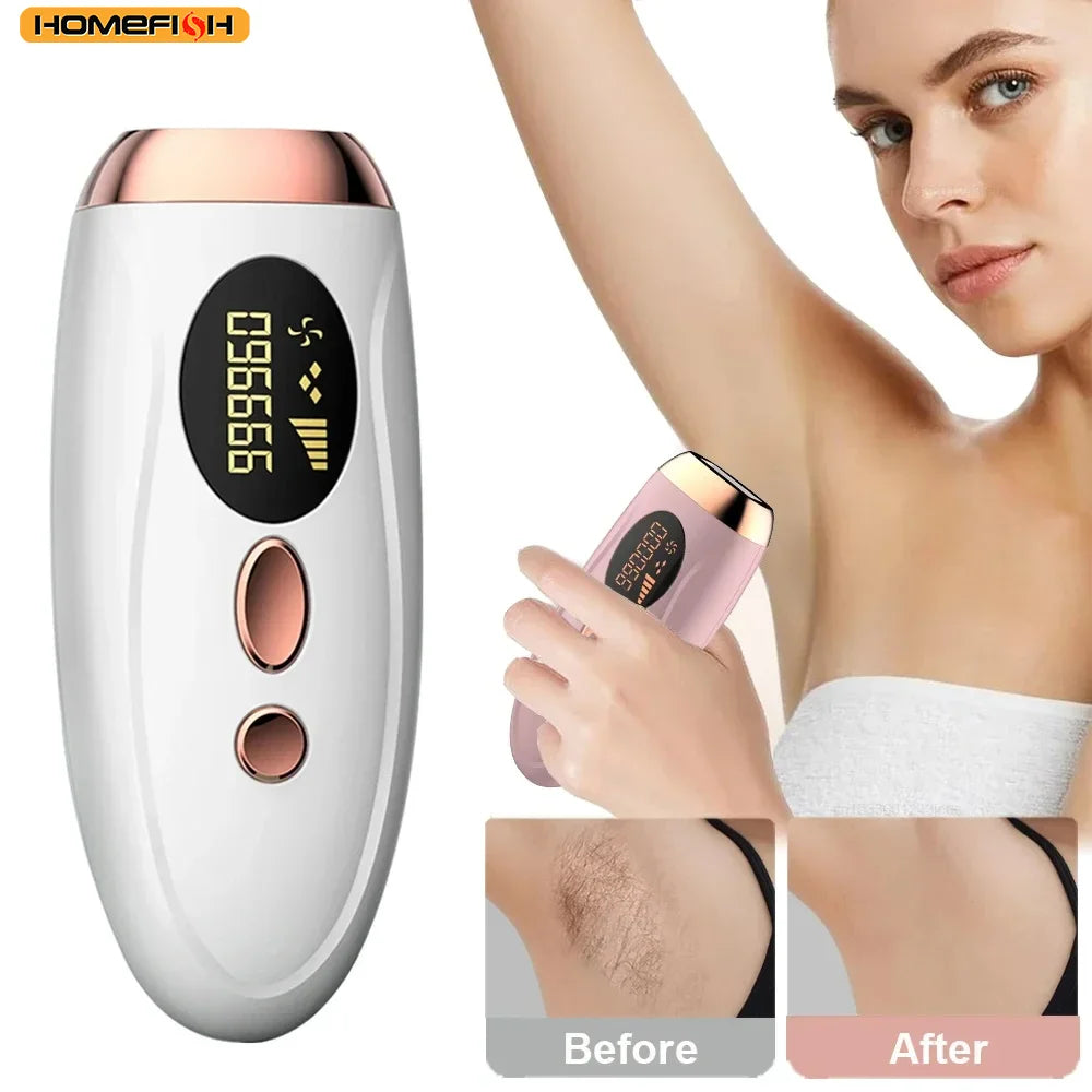 ipl hair removal device for painless body and facial hair removal

