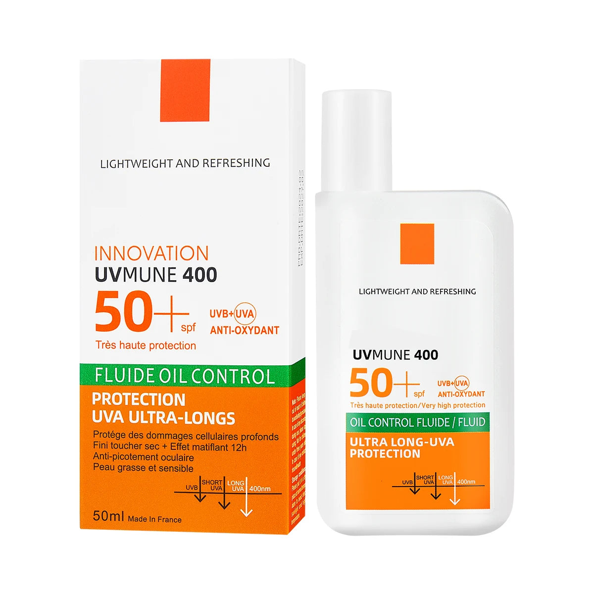 Original SPF50+ Sunscreen Lotion Cream Lasting Moisturizing Refreshing Light and Non Greasy To Prevent Facial and Body Sunburn