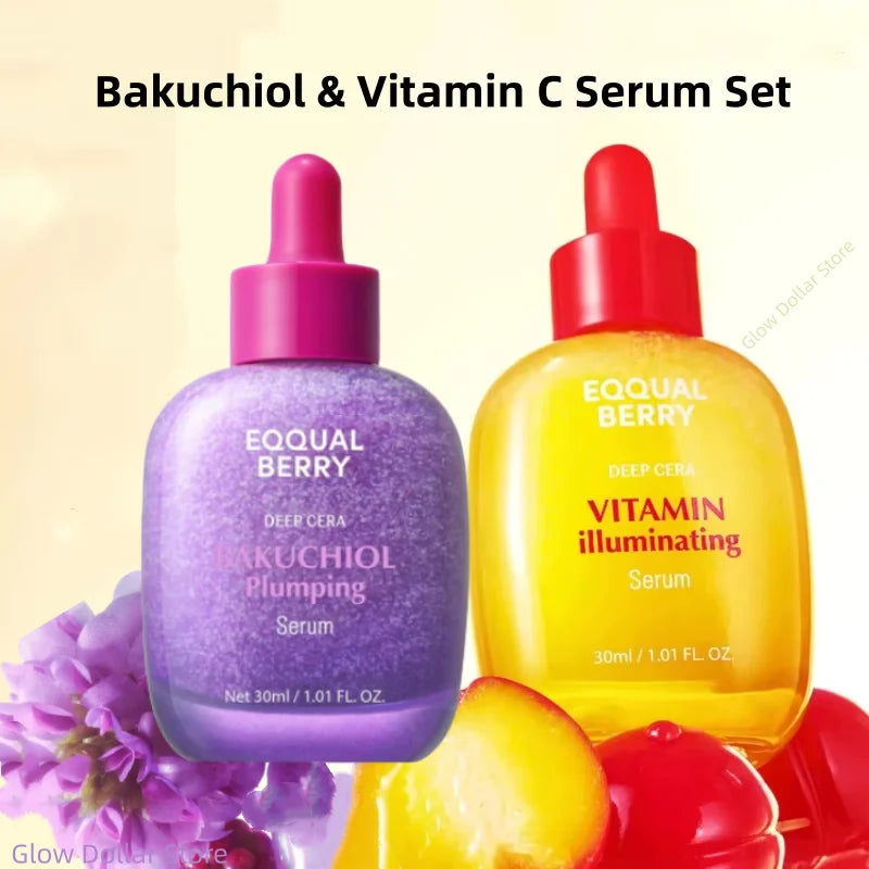 vitamin c and bakuchiol serum for brightening firm skin
