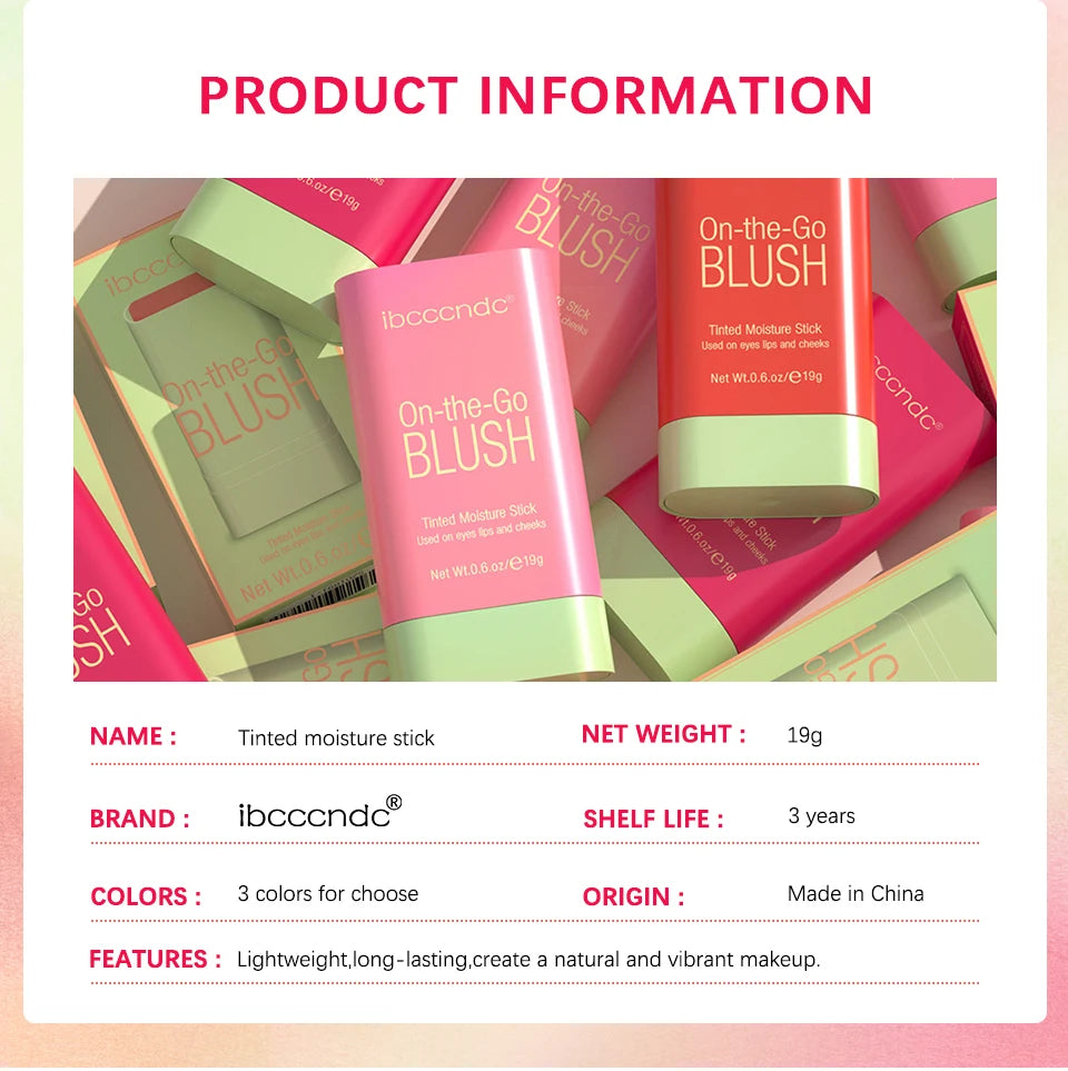Multi‑Use Moisturizer Stick – Blush, Lips & Eyes Creamy Waterproof