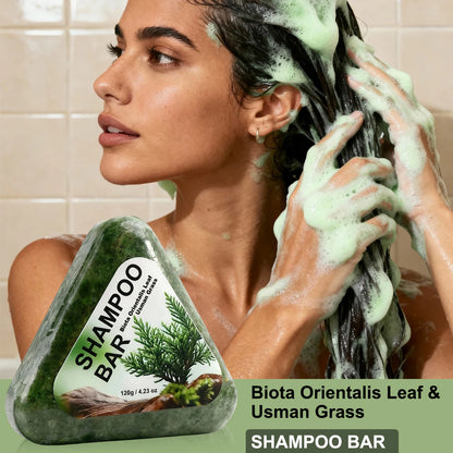 Usman Grass Shampoo Bar For Hair Growth, Anti Hair Loss, Controls Oil, Natural Organic Soap Bar