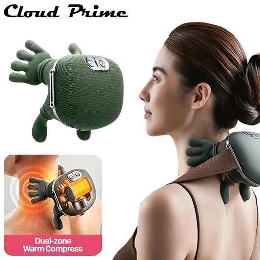 4D Bionic Finger Neck Shoulder Massager Wireless Neck Cervical Trapezius Kneading Massage Shawl Brushless Motor Neck