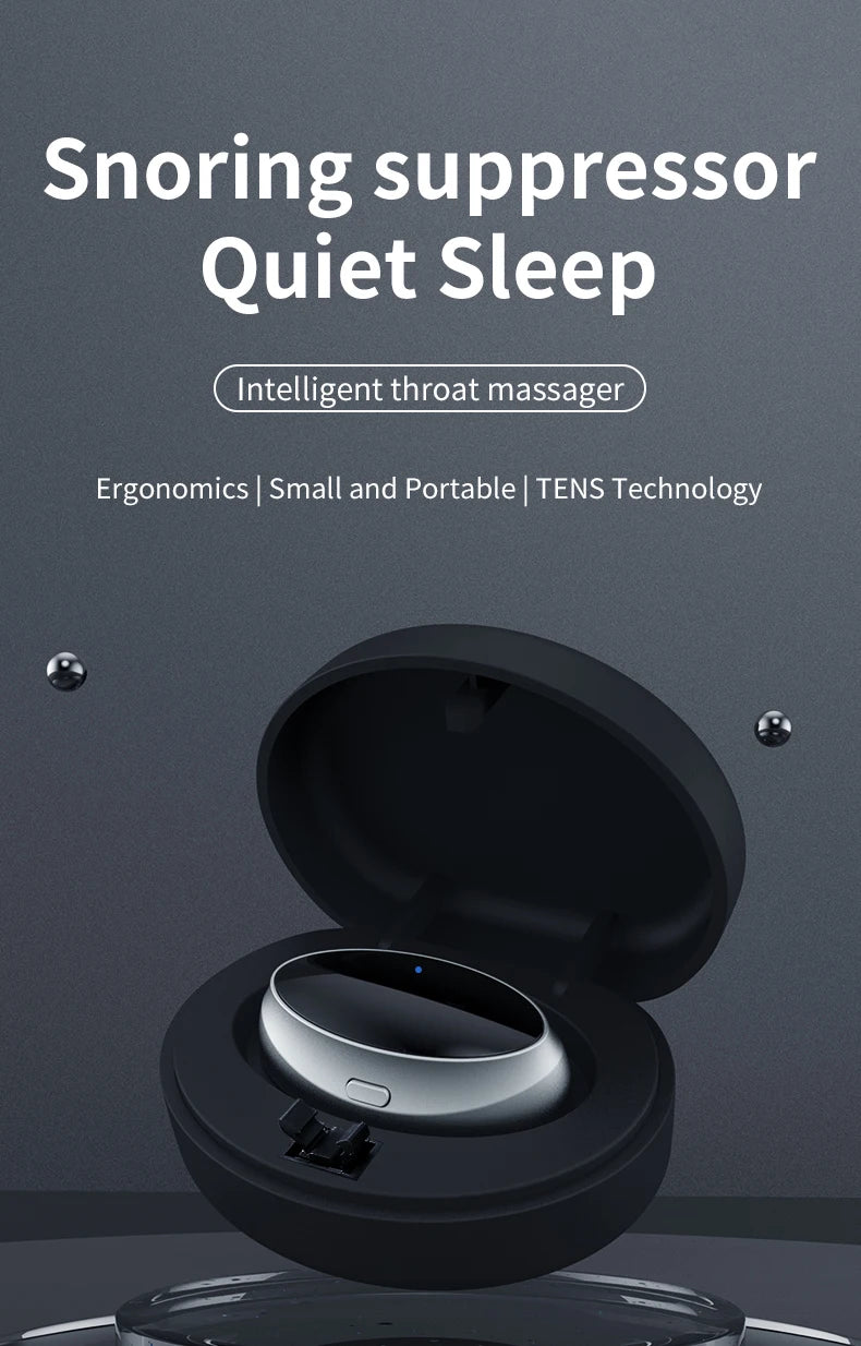 Anti-Snore Device with Dual-Pulse Stimulation - Sleep Apnea Relief, Snore Reduction,  Muscle Trainer for Silent Night