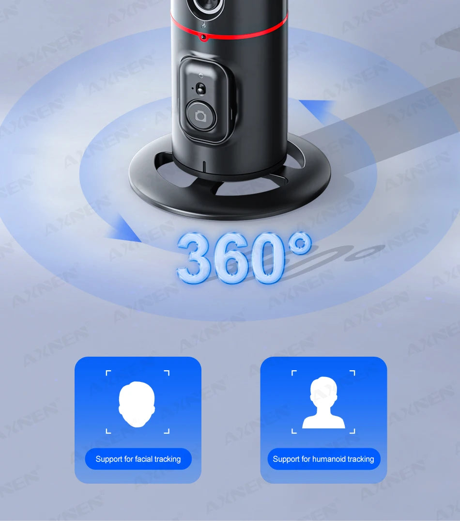 360 Rotation Auto Face Tracking Gimbal Stabilizer Desktop Following Video Shooting with Remote Shutter for Smartphones