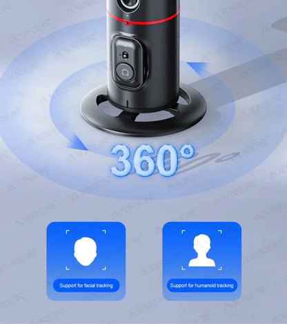 360 Rotation Auto Face Tracking Gimbal Stabilizer Desktop Following Video Shooting with Remote Shutter for Smartphones