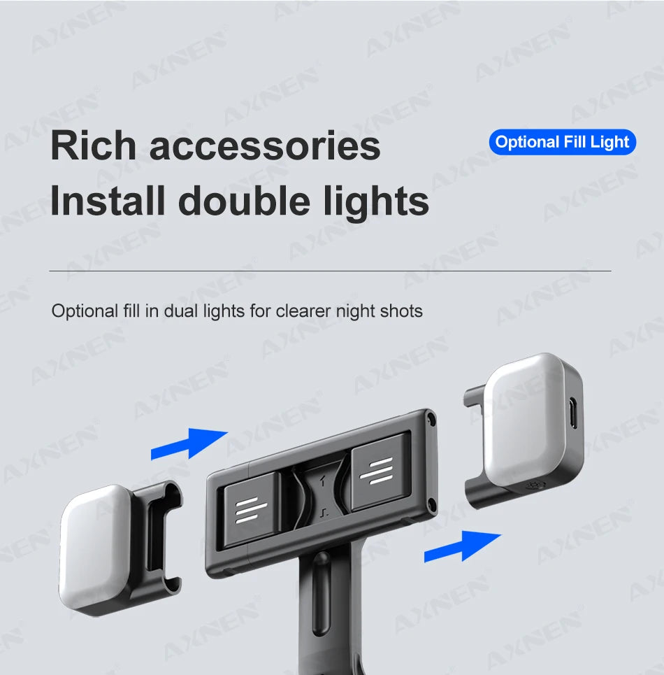 360 Rotation Auto Face Tracking Gimbal Stabilizer Desktop Following Video Shooting with Remote Shutter for Smartphones