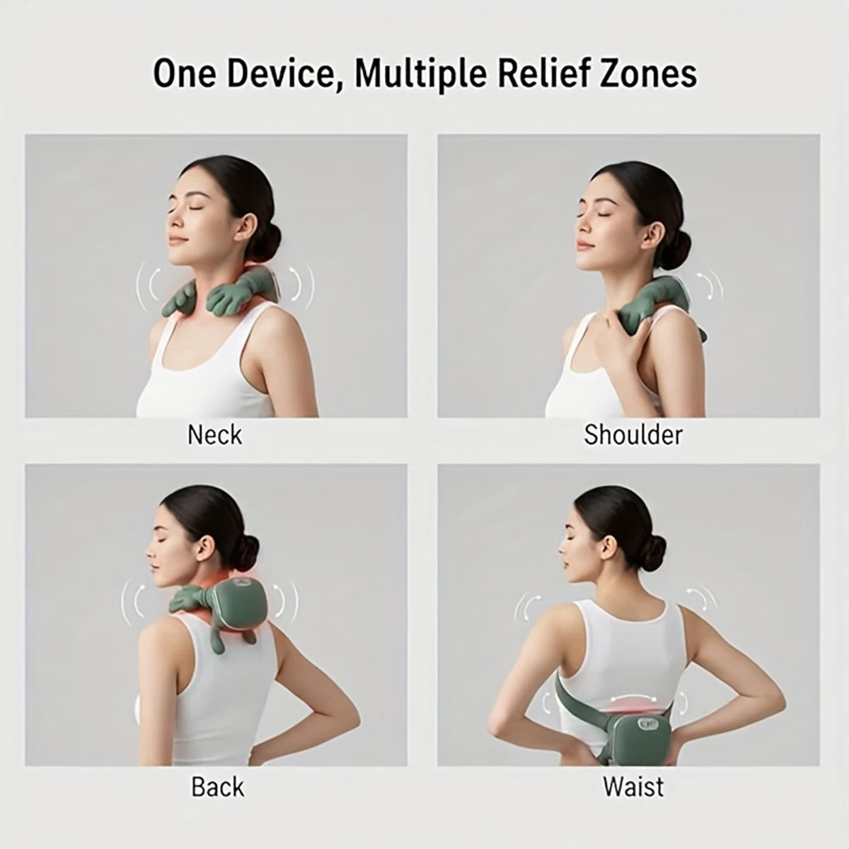 4D Bionic Finger Neck Shoulder Massager Wireless Neck Cervical Trapezius Kneading Massage Shawl Brushless Motor Neck