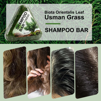 Usman Grass Shampoo Bar For Hair Growth, Anti Hair Loss, Controls Oil, Natural Organic Soap Bar