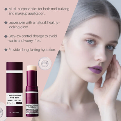 Calcium Skincare Set Anti-Aging Calcium Volume Facial Serum Eye Patches Multi Balm Fade Fine Lines Reduce Dark Circles Nourishes