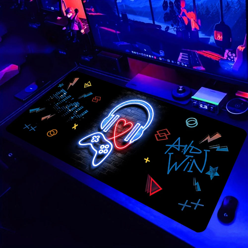 Gamepad Pattern Mouse Pad Large Gaming Mousepad