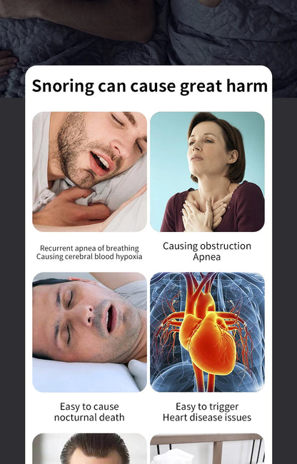 Anti-Snore Device with Dual-Pulse Stimulation - Sleep Apnea Relief, Snore Reduction,  Muscle Trainer for Silent Night