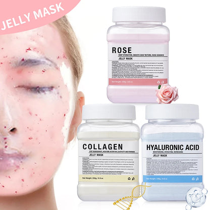 jelly face mask powder for hydrating and smoothing skin
