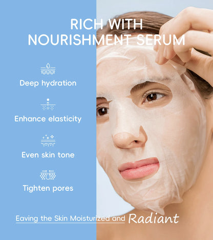 brightening sheet mask for dull dry skin treatment