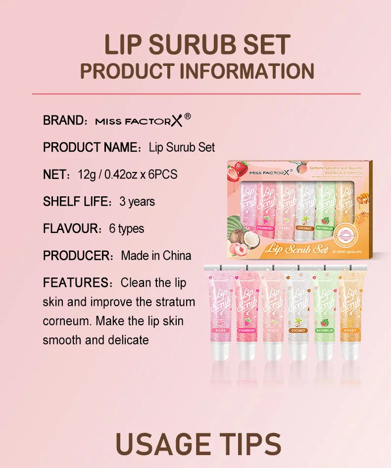 flavoured lip scrub collection for daily lip care routine