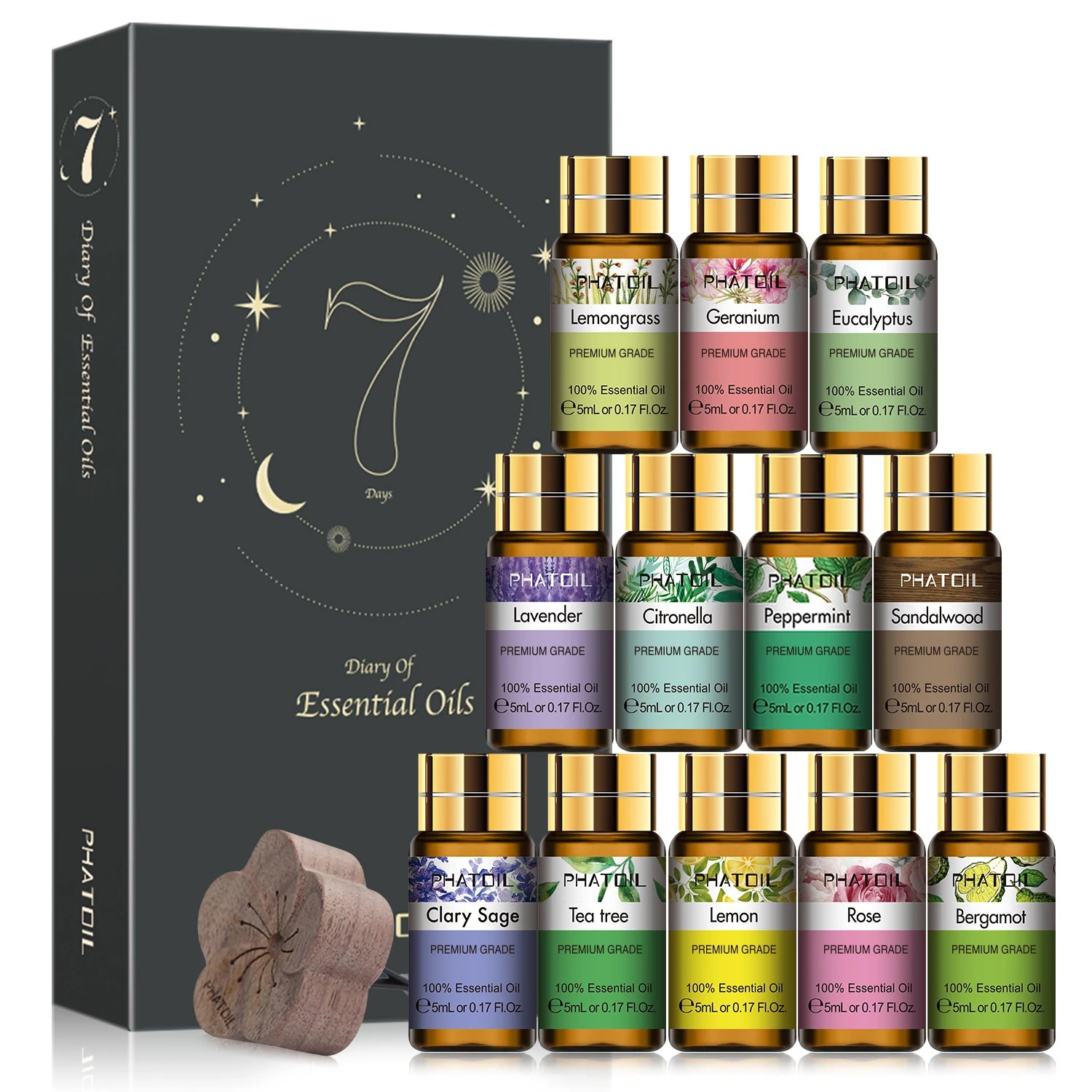 12 piece essential oils set for aromatherapy and relaxation
