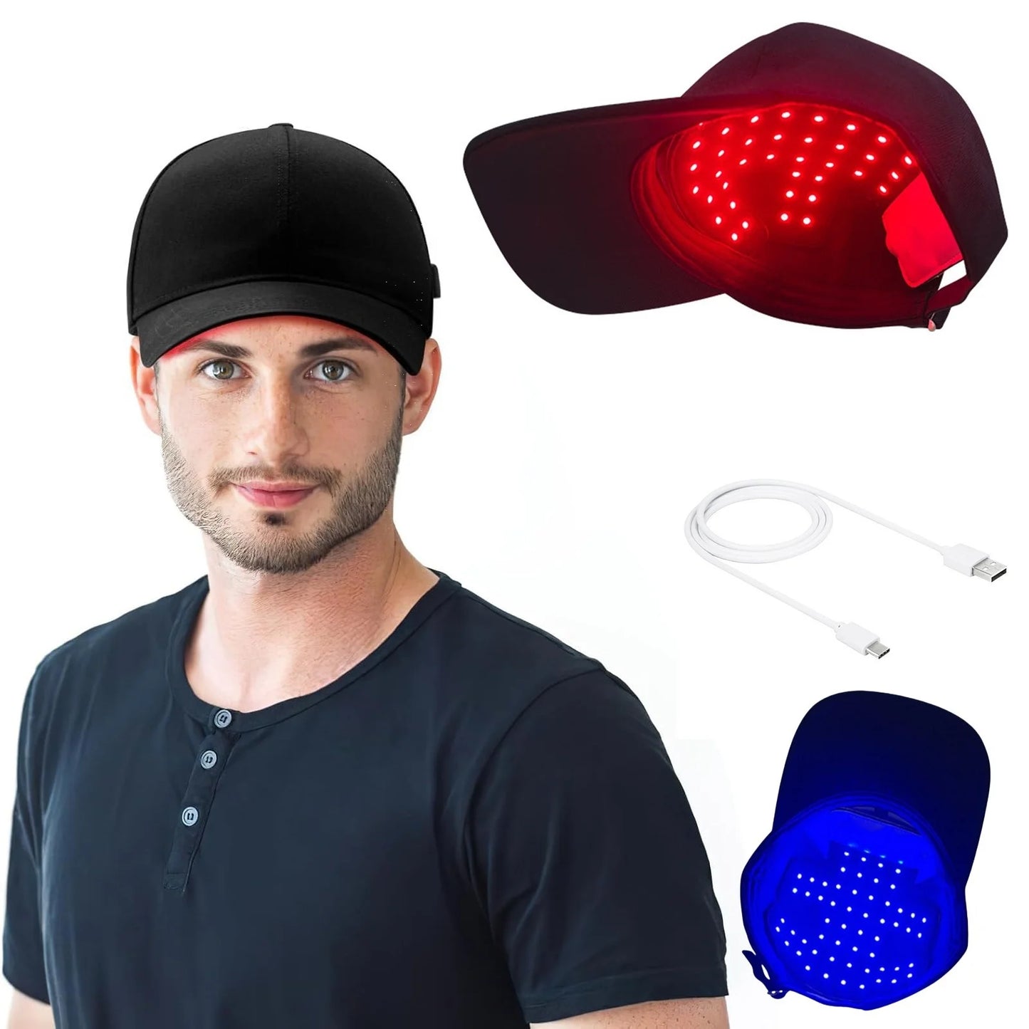 red light therapy cap for hair growth and scalp care
