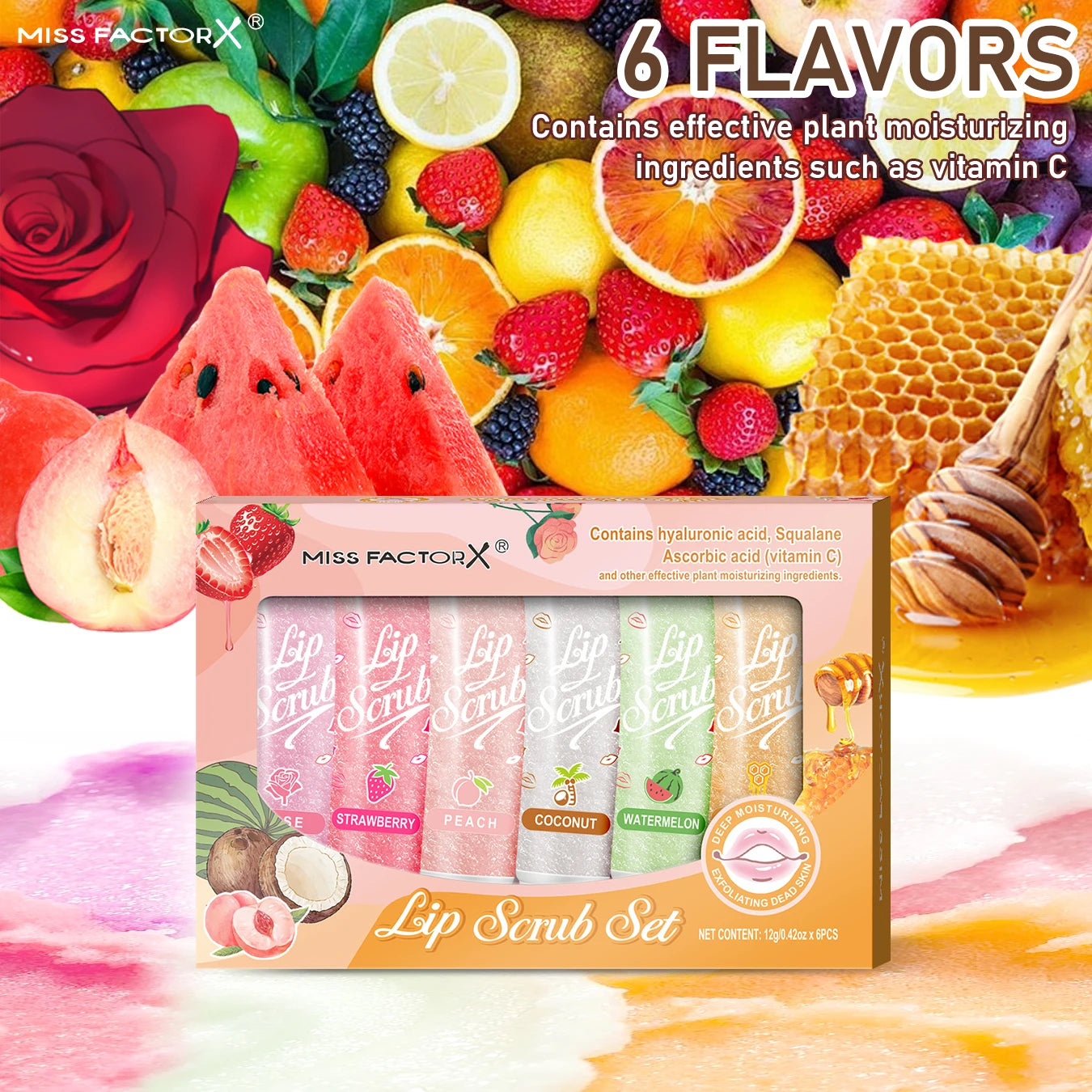 lip exfoliator for removing dry skin and smoothing lips
